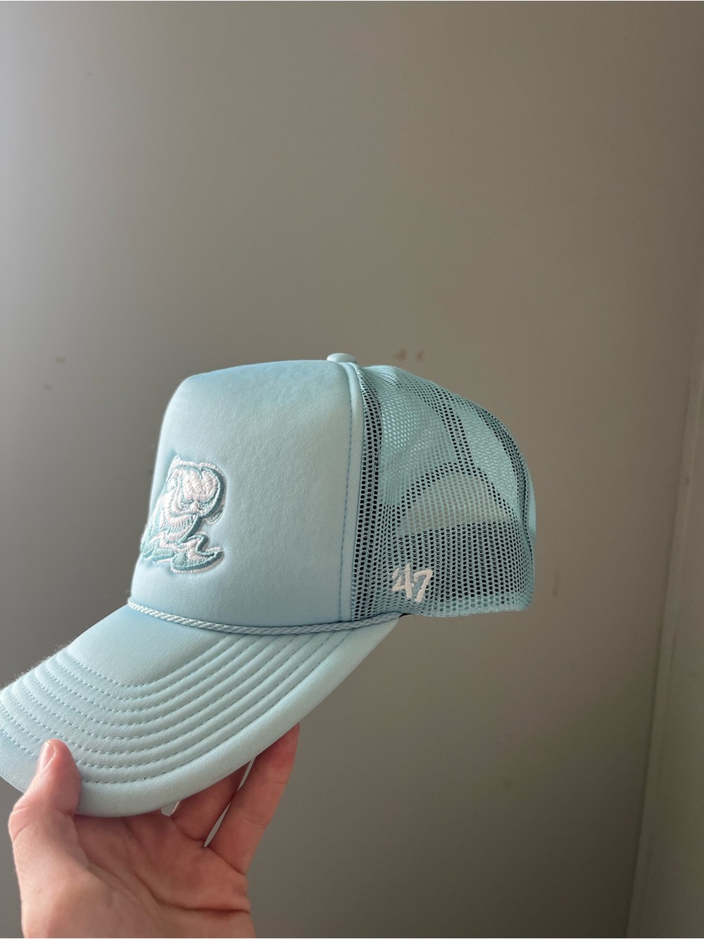 47 Brand Kids Pastel Blue Trucker Hat with Embroidered Logo